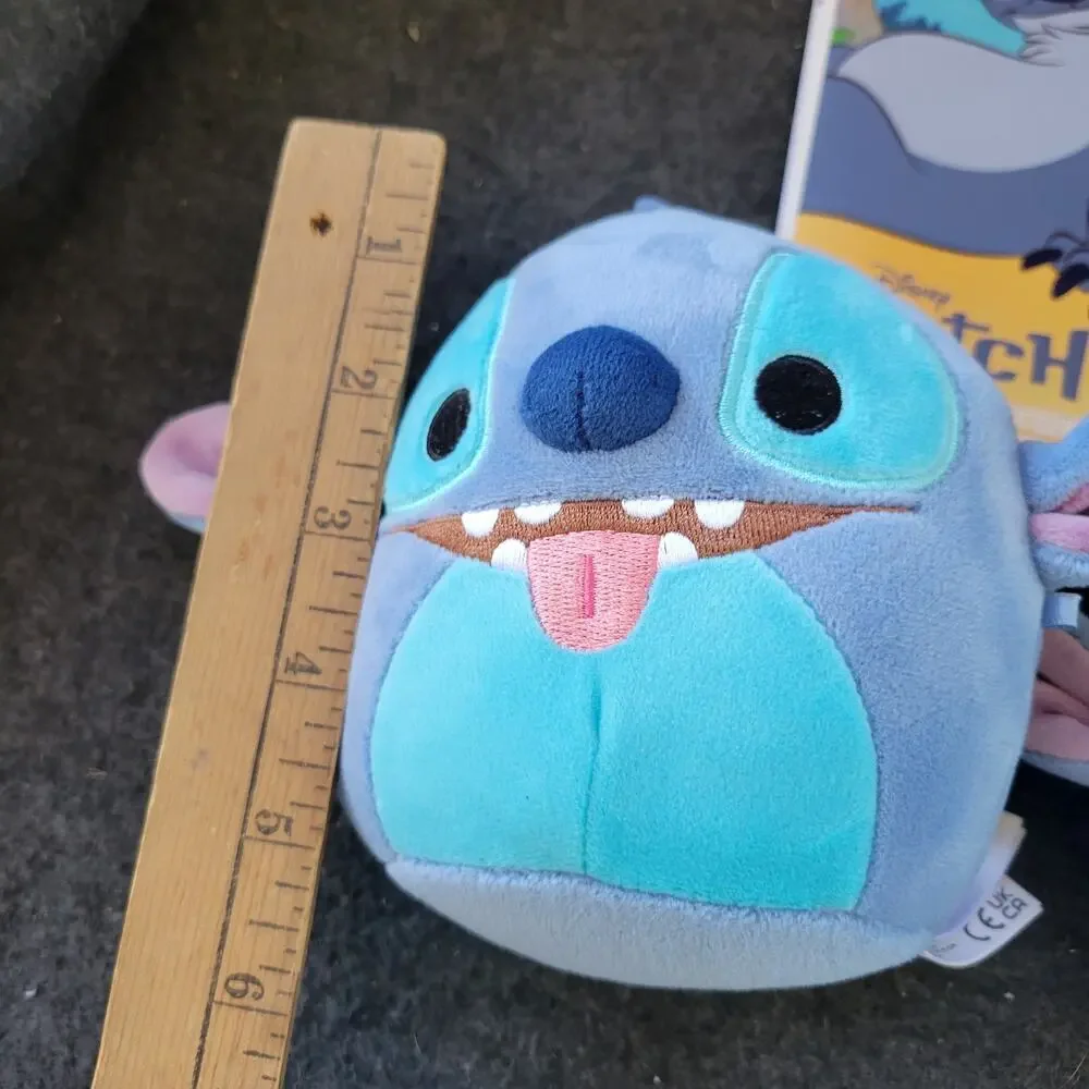 Lot Of 4 Stitch Disney Plush‎ Stuffed Also Stickers And Book